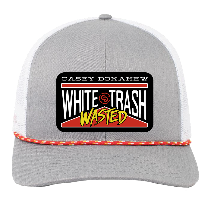 Grey White Trash Wasted Hat
